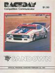 Programme cover of Sandown Raceway, 22/02/1981