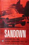 Programme cover of Sandown Raceway, 20/11/1966