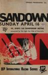 Programme cover of Sandown Raceway, 16/04/1967