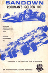 Programme cover of Sandown Raceway, 21/02/1971