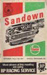 Programme cover of Sandown Raceway, 12/09/1971