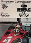 Programme cover of Sandown Raceway, 20/02/1977