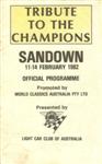 Programme cover of Sandown Raceway, 14/02/1982