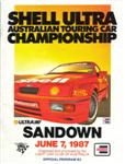 Programme cover of Sandown Raceway, 07/06/1987