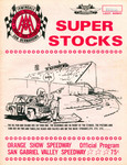 Programme cover of San Gabriel Valley Speedway, 21/07/1972