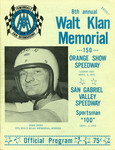 Programme cover of San Gabriel Valley Speedway, 01/09/1972