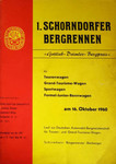 Programme cover of Schorndorf Hill Climb, 16/10/1960