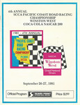 Programme cover of Sonoma Raceway, 27/09/1981