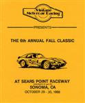Programme cover of Sonoma Raceway, 30/10/1988