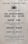 Programme cover of Shelsley Walsh Hill Climb, 26/04/1952