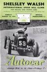 Programme cover of Shelsley Walsh Hill Climb, 29/08/1954