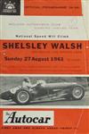 Programme cover of Shelsley Walsh Hill Climb, 27/08/1961