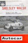 Programme cover of Shelsley Walsh Hill Climb, 09/06/1963
