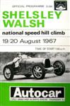 Programme cover of Shelsley Walsh Hill Climb, 20/08/1967