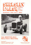 Programme cover of Shelsley Walsh Hill Climb, 10/07/1983