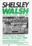Programme cover of Shelsley Walsh Hill Climb, 13/08/1989