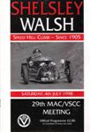 Programme cover of Shelsley Walsh Hill Climb, 04/07/1998