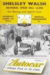 Programme cover of Shelsley Walsh Hill Climb, 20/06/1954