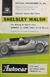 Programme cover of Shelsley Walsh Hill Climb, 11/06/1961