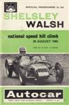 Programme cover of Shelsley Walsh Hill Climb, 29/08/1965