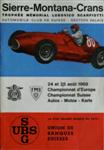 Programme cover of Sierre-Montana-Crans Hill Climb, 25/08/1968