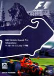 Programme cover of Silverstone Circuit, 12/07/1998