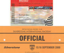 Ticket for Silverstone Circuit, 16/09/2000