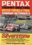 Programme cover of Silverstone Circuit, 05/10/1980
