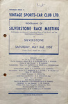 Programme cover of Silverstone Circuit, 03/05/1952