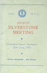 Programme cover of Silverstone Circuit, 20/06/1953