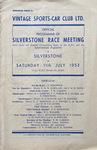 Programme cover of Silverstone Circuit, 11/07/1953