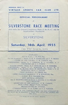 Programme cover of Silverstone Circuit, 16/04/1955