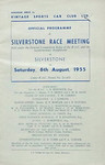 Programme cover of Silverstone Circuit, 06/08/1955