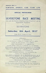Programme cover of Silverstone Circuit, 06/04/1957