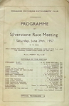Programme cover of Silverstone Circuit, 29/06/1957