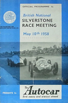 Programme cover of Silverstone Circuit, 10/05/1958