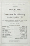 Programme cover of Silverstone Circuit, 21/06/1958