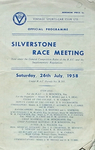 Programme cover of Silverstone Circuit, 26/07/1958