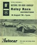 Programme cover of Silverstone Circuit, 16/08/1958