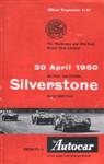 Programme cover of Silverstone Circuit, 30/04/1960