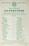Programme cover of Silverstone Circuit, 29/07/1961