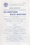 Programme cover of Silverstone Circuit, 21/07/1962