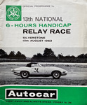Programme cover of Silverstone Circuit, 10/08/1963