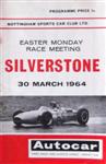 Programme cover of Silverstone Circuit, 30/03/1964