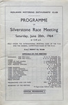 Programme cover of Silverstone Circuit, 20/06/1964