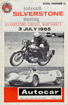 Programme cover of Silverstone Circuit, 03/07/1965