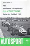 Programme cover of Silverstone Circuit, 02/10/1965