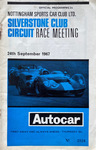Programme cover of Silverstone Circuit, 24/09/1967