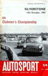 Programme cover of Silverstone Circuit, 14/10/1967