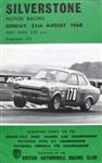 Programme cover of Silverstone Circuit, 25/08/1968